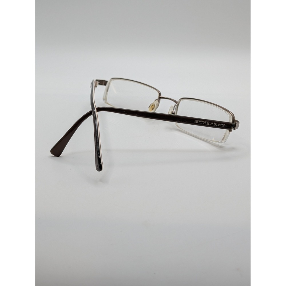 Burberry B 1012 1016 Brown Rectangular Semi-Rimless Eyeglass Frames Italy